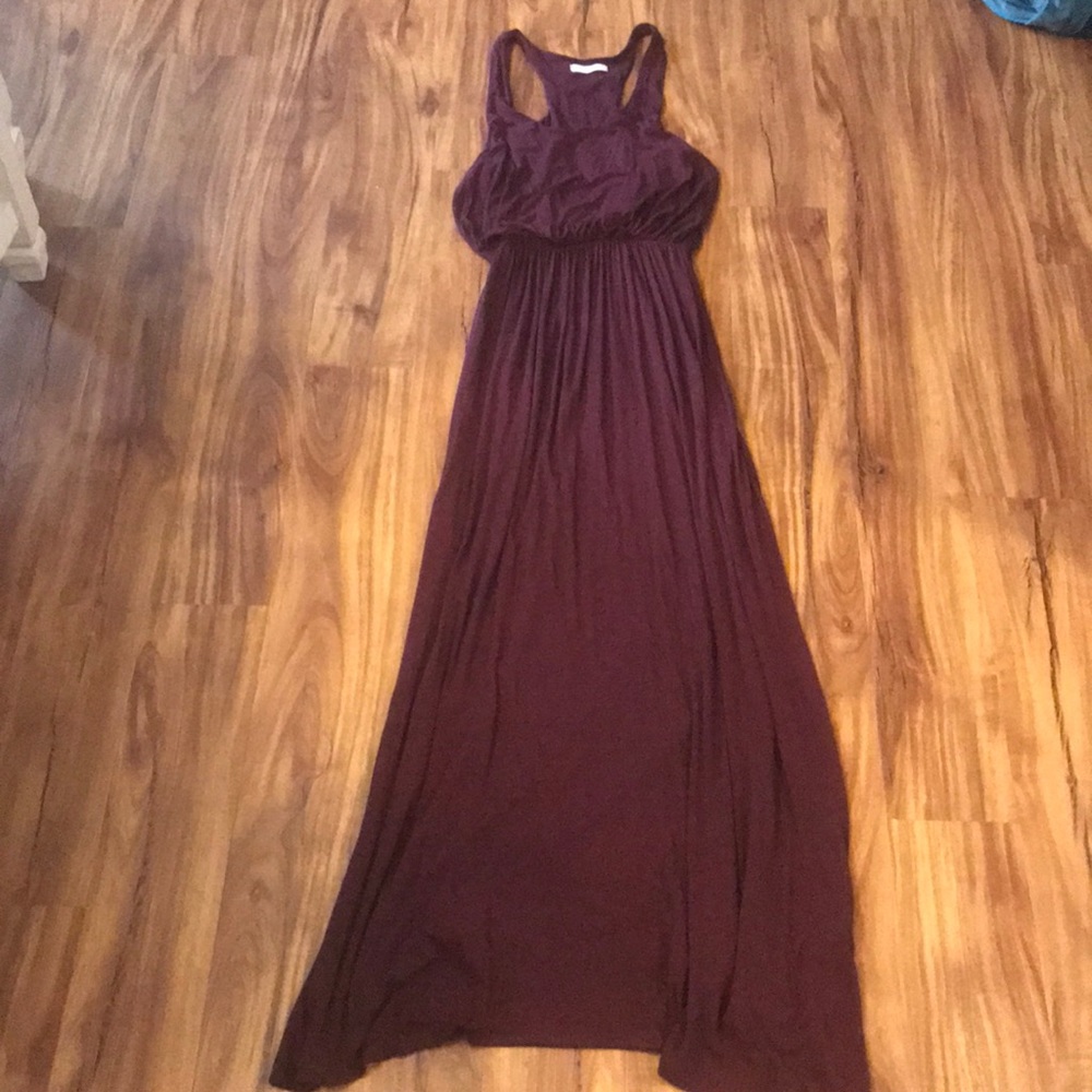 Maroon maxi dress